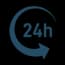 Icon for front desk and customer service available 24 hours a day.