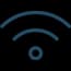 Icon for high-speed WiFi internet connection free for guests.